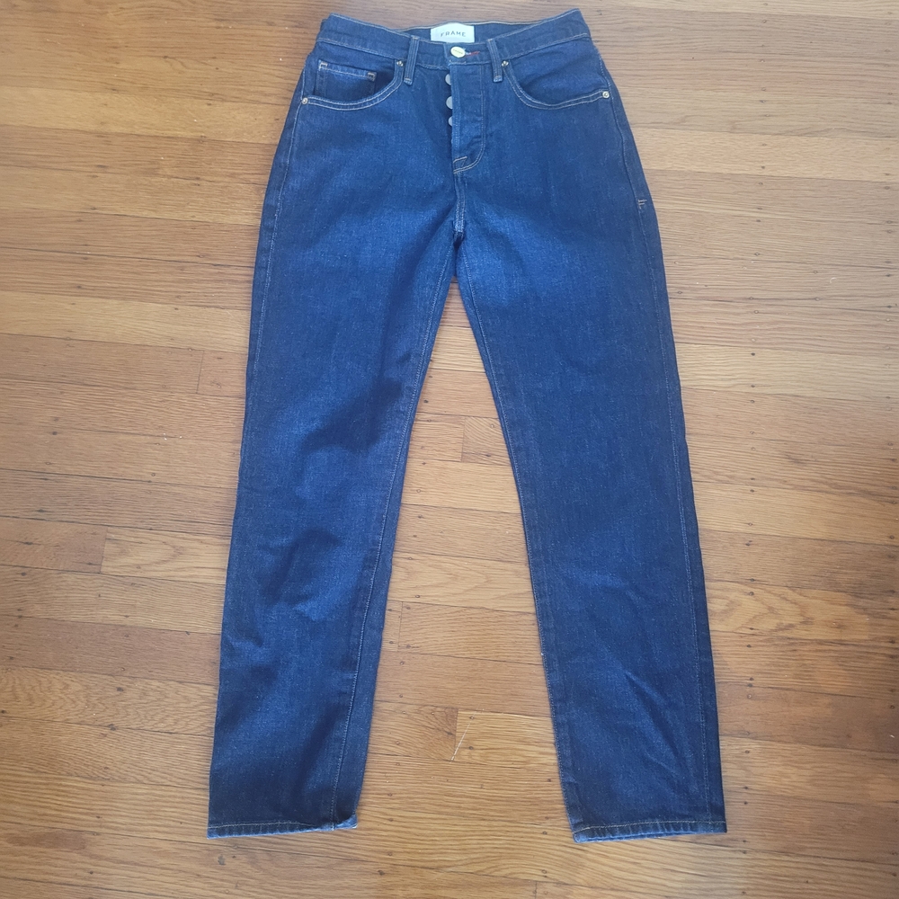 Frame Le Original Straight Leg Button Fly Denim Jeans - Size 23x26